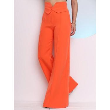 Imagem de Calça Pantalona 8425 - Domi Modas, Laranja, G