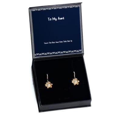 Imagem de SpreadPassion Brincos de girassol, You're The Best Aunt Keep That Shit Up, presente para os melhores presentes de