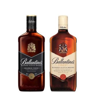 Imagem de Kit Whisky Ballantine's Finest Blended 1L + Bourbon Finish 750ml