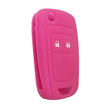 Imagem de YJADHU Capa de silicone para chave de carro Flip Key, adequada para Buick Regal Lacrosse Encore Excelle GT XT Opel Insignia Vauxhall Astra MOKKA Zafira, rosa