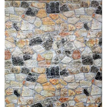 Imagem de WSWJDW Papel de parede 3D autoadesivo à prova d'água Fundo de TV Papel de parede da sala de estar Papel de parede de tijolo da decoração do quarto, ZY010,70cmx77cm