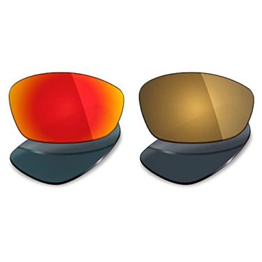 Imagem de 2 pares de lentes polarizadas de substituição da Mryok para óculos de sol Oakley Blender – Opções