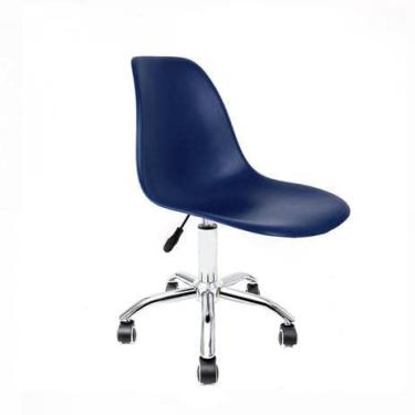 Imagem de CADEIRA EAMES OFFICE CROMADO CX 1 - PP AZUL BIC