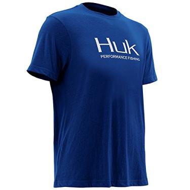 Imagem de HUK Camiseta com logotipo Huk H100091-405-S, cinza real, pequena
