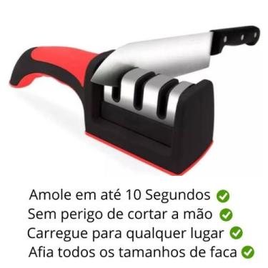 Imagem de Afiador E Amolador De Facas 3 Opções De Afiamento Profissional - Onlin