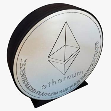 Imagem de Símbolo 3D MDF Ethereum - Letreiro De Mesa 16 Cm Criptomoeda