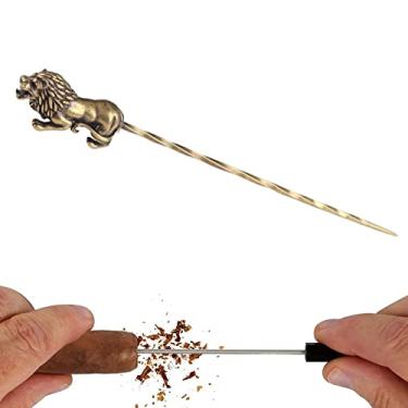 Imagem de Ferramenta vintage para realçar charutos de precisão, cortador de agulha, à prova de ferrugem, acessórios práticos para charutos, presente dourado, D