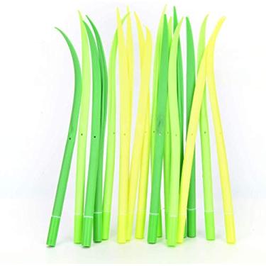 Imagem de Drhob12 peças/lote de artigos criativos fofos de papelaria Tiny Green Grass caneta de gel para decoração de vaso de grama Zakka preto caneta de gel de refil material escolar escritório