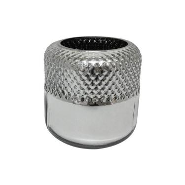 Imagem de Vaso De Vidro Prata 15 X 13,5 X 13,5 Cm