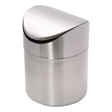 Imagem de Mimo Style, Lixeira de Pia Utensílio para Cozinha, Inox, 12x12x16cm - Prata