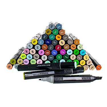 Imagem de Marcadores de ponta dupla com álcool - Pacote com 24 marcadores de arte Noir de espectro misturável - Todos os três pacotes (72 marcadores)