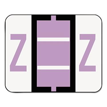 Imagem de Etiquetas para extremidade estilo barra Smead 67096 A-Z Codificadas por Cores Letra Z Lavanda 500/Rolo