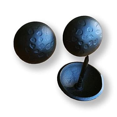 Imagem de Wild West Hardware Clavos - Cabeças de unhas decorativas para portas, móveis, venezianas e mais - Detalhe de ferro forjado à mão - Estilo rústico - Acabamento preto (pacote com 50)