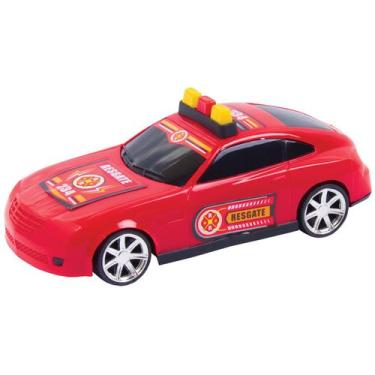 Imagem de Carrinho Polícia Bombeiro New Car Miniatura - Bs Toys