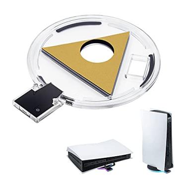 Imagem de Mcbazel Suporte de console de LED RGB para PS5, base de console ajustável vertical com 4 modos de luz para console PlayStation 5