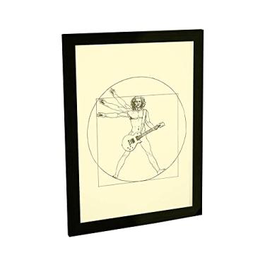 Imagem de Quadro Decorativo Homem Vitruviano Guitarra Rock Poster 02