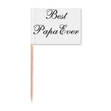 Imagem de Best Papa Ever Citações Art Deco Presente Fashion Palito de Dentes Marcadores Decoração de Festa