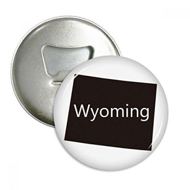 Imagem de Wyoming – Emblema multifuncional com ímã de geladeira e abridor de garrafas dos Estados Unidos da América