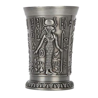 Imagem de Copo de shot egípcio, mini shot delicado decoração vintage ornamentos único resistente para feriados (lata antiga)