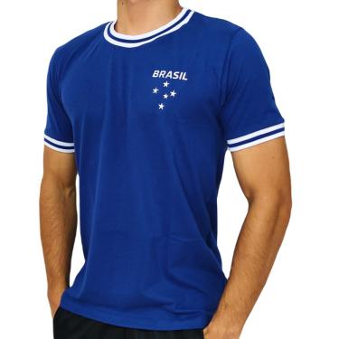 Imagem de Camisa Brasil Nações Algodão Azul - Masculino