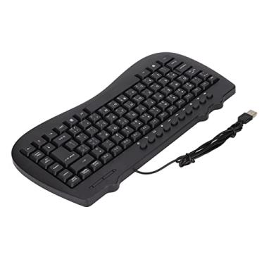 Imagem de Teclado Com Fio, Teclado de 87 Teclas, Interface USB Ultrafina e Silenciosa para Home Office (árabe)