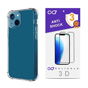 Imagem de Kit Capa Anti impacto Para iPhone 13 (Tela 6.1) + Película De Vidro 3D, Melhor Escolha Para o Seu Celular (C7COMPANY)