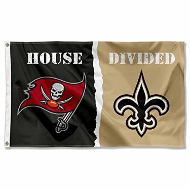 Imagem de WinCraft Banner de rivalidade com bandeira dividida da Casa dos Buccaneers and Saints