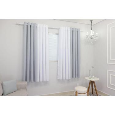 Imagem de Cortina Duo Oxford 600x180 Duas Cores Sala/quarto Para Varão