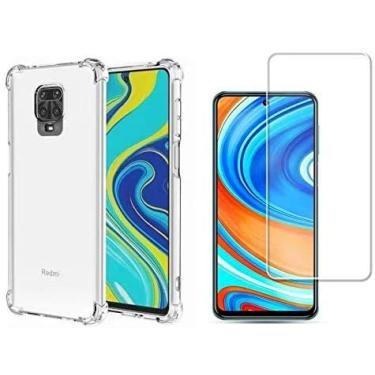 Imagem de Kit Capa Anti Impacto e Película Vidro Xiaomi Redmi Note 9 Pro (NÃO SERVE NO REDMI NOTE 9 NORMAL)