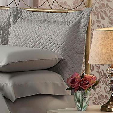 Imagem de Plumasul Fronha Matelasse Soft Touch 50x90 Cinza com Abas