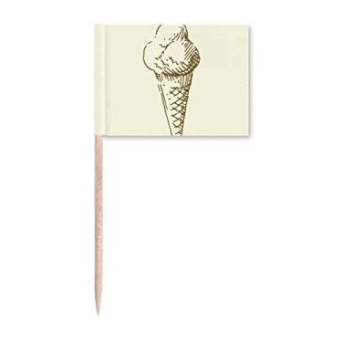 Imagem de Decoração de festa com estampa de palito de dente com estampa de sorvete