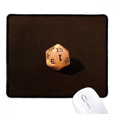 Imagem de Mouse pad para fotos de dados brancos para jogos com bordas costuradas Tapete de borracha para jogos