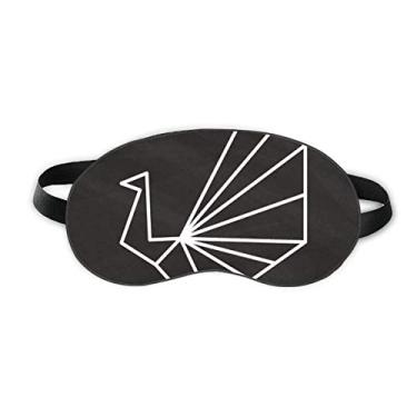 Imagem de Abstrato origami pavão forma geométrica escudo para dormir olhos macio noite sombra sombra cobertura