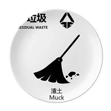Imagem de Placa de classificação de resíduos secos de tratamento com restos de porcelana decorativa Salver louças de jantar