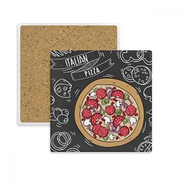 Imagem de Italy Customs Resident Diet Padrão Quadrado Porta-copos Caneca Suporte Subplaca Pedra de Isolamento