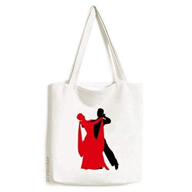 Imagem de Bolsa de lona para dançarino de dança social bolsa de compras casual