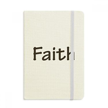 Imagem de Caderno de frases inspiradoras com frase "Faith Word", capa dura oficial, diário clássico