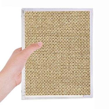 Imagem de Caderno Tawny de malha de linho com estampa de ilustração fresca de folhas soltas diário recarregável de papelaria