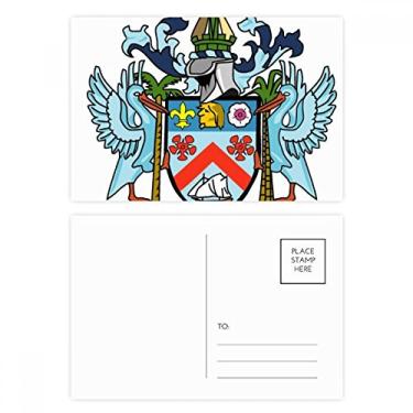 Imagem de Cartão postal de São Cristóvão e Névis com emblema nacional de aniversário