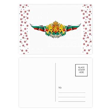 Imagem de Bandeira da Bulgária Emblema Nacional de Natal Flor Celebração Cartão Postal Cartão Bênção