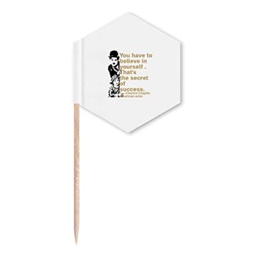 Imagem de Chaplin Believes Actors Art Deco, presente fashion palito bandeiras de cupcake palitos festa celebração