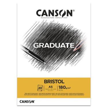 Imagem de Bloco De Papel Bristol Graduate Canson Branco 14,8 X 21 Cm 180G 20 Fol