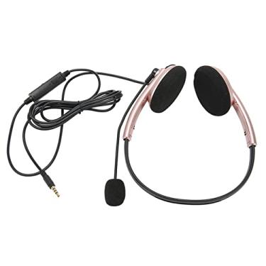 Imagem de Naroote Fone de ouvido de telefone para computador, fone de ouvido de call center de alta sensibilidade, multifuncional Plug and Play para empresas para call center (único 3,5 mm)