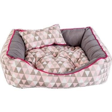 Imagem de Kit Cama Caminha Pet Para Cachorro Lavável Almofada Luxo Tamanho P (Rosa)