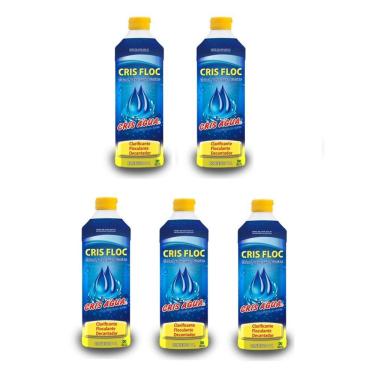 Imagem de Kit 5 Crisfloc Clarificante Floculante Decantador De Piscina