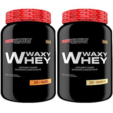 Imagem de 2x Whey Protein Waxy Whey (35%) 2kg - Bodybuilders Baunilha e Paçoca