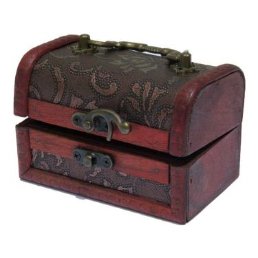 Imagem de Bau Porta Treco Guarda Joia Caixa Organizadora Brinco Colar