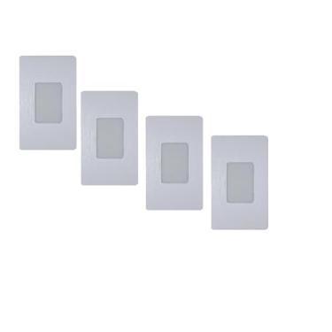 Imagem de Kit 4 Luminária Balizador De Led Embutido Iluminador Escada Parede (BRANCO)