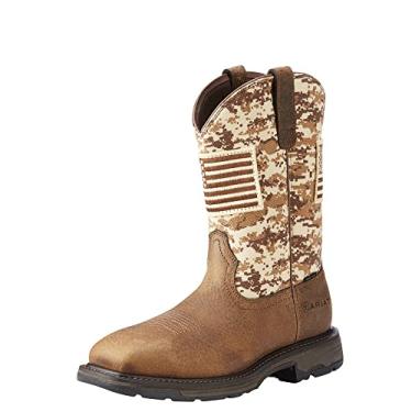 Imagem de Bota de trabalho masculina Ariat Workhog Patriot Bico de aço, Earth/Sand Camo Print, 7