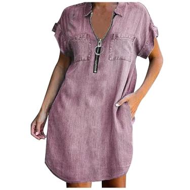 Imagem de Vestido de verão feminino slim moda manga midi curto 2023 vestido casual feminino vestidos de algodão para mulheres, Vermelho, XXG